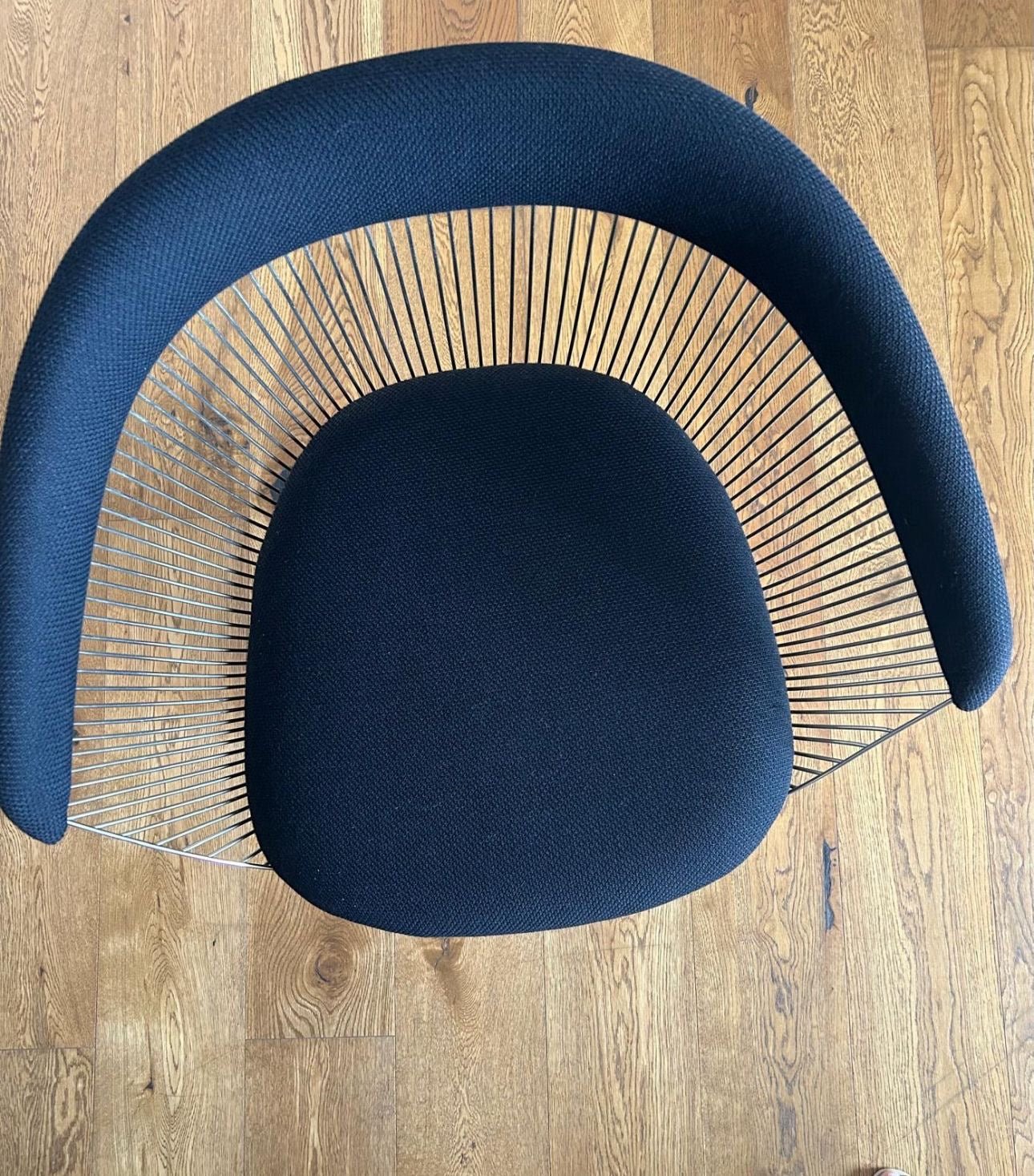 Warren Platner – Table de salle à manger bronze + 4 chaises (tissu noir) – Vintage, achat 2017 - Maison Caldeira