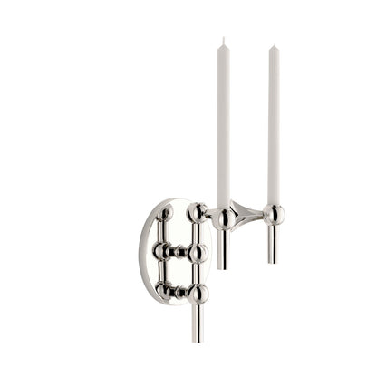 Applique murale pour bougeoirs - Chrome - Stoff nagel - Design Contemporain - Maison Caldeira