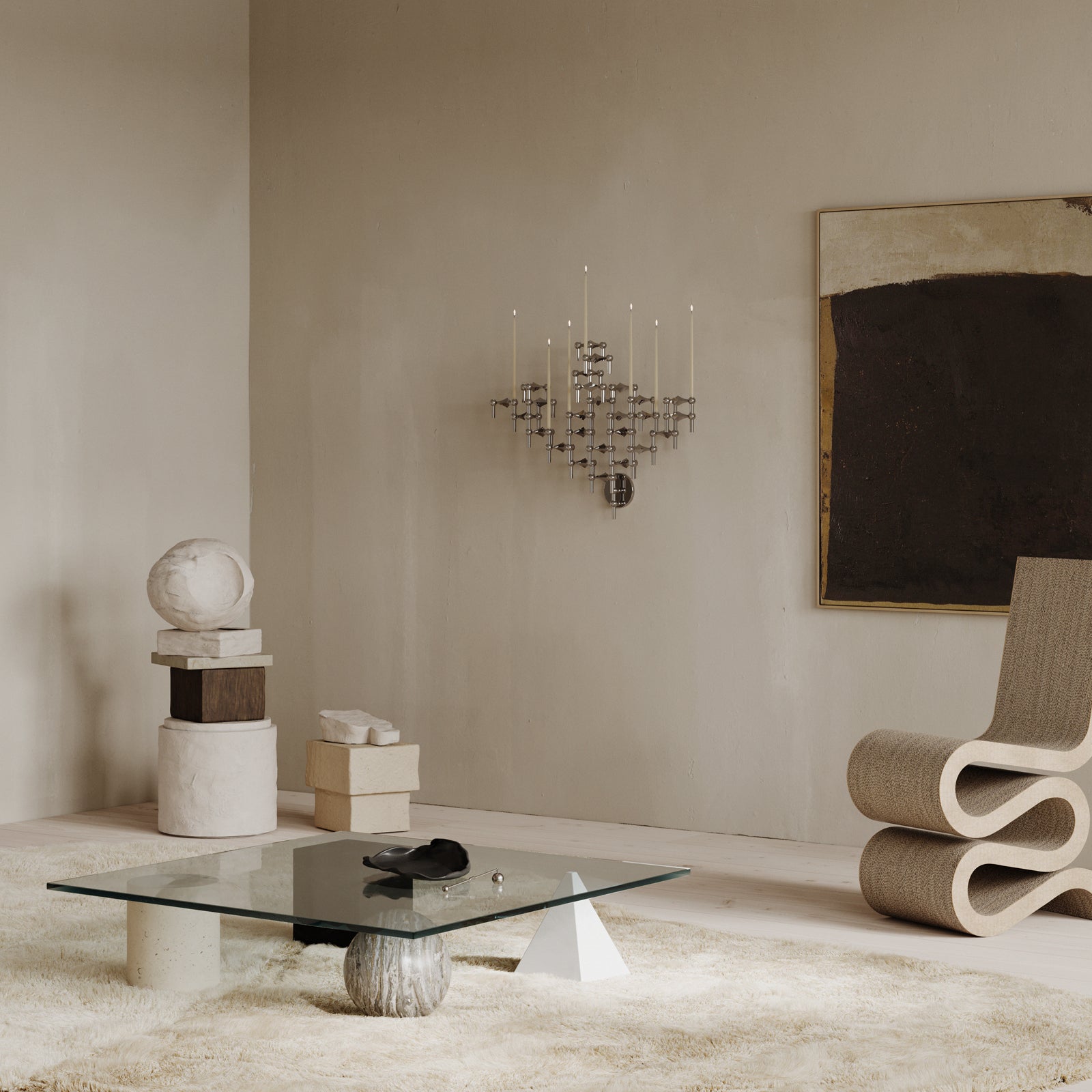 Applique murale pour bougeoirs Stoff Nagel - Maison Caldeira