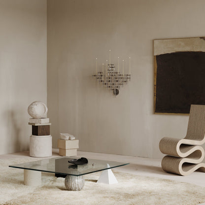 Applique murale pour bougeoirs - Chrome - Stoff nagel - Design Contemporain - Maison Caldeira