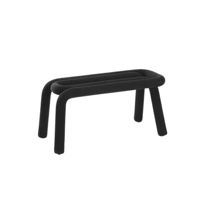 Banc Bold Noir – détail du rembourrage tubulaire et structure métallique