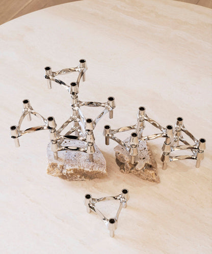 BMF bougeoir - Chrome - Stoff nagel - Design Contemporain - Maison Caldeira