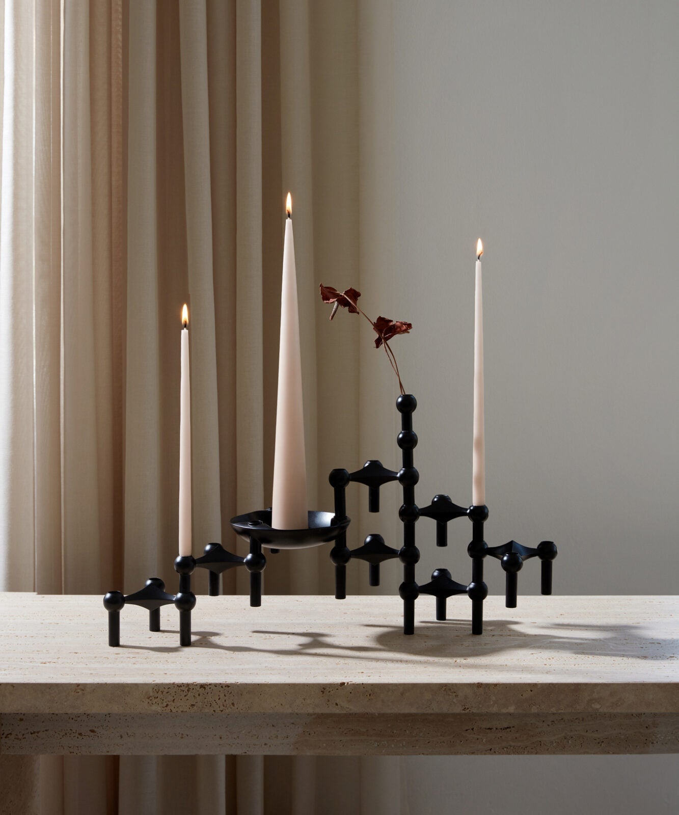 bougeoir "Bol" noir mat - Maison Caldeira