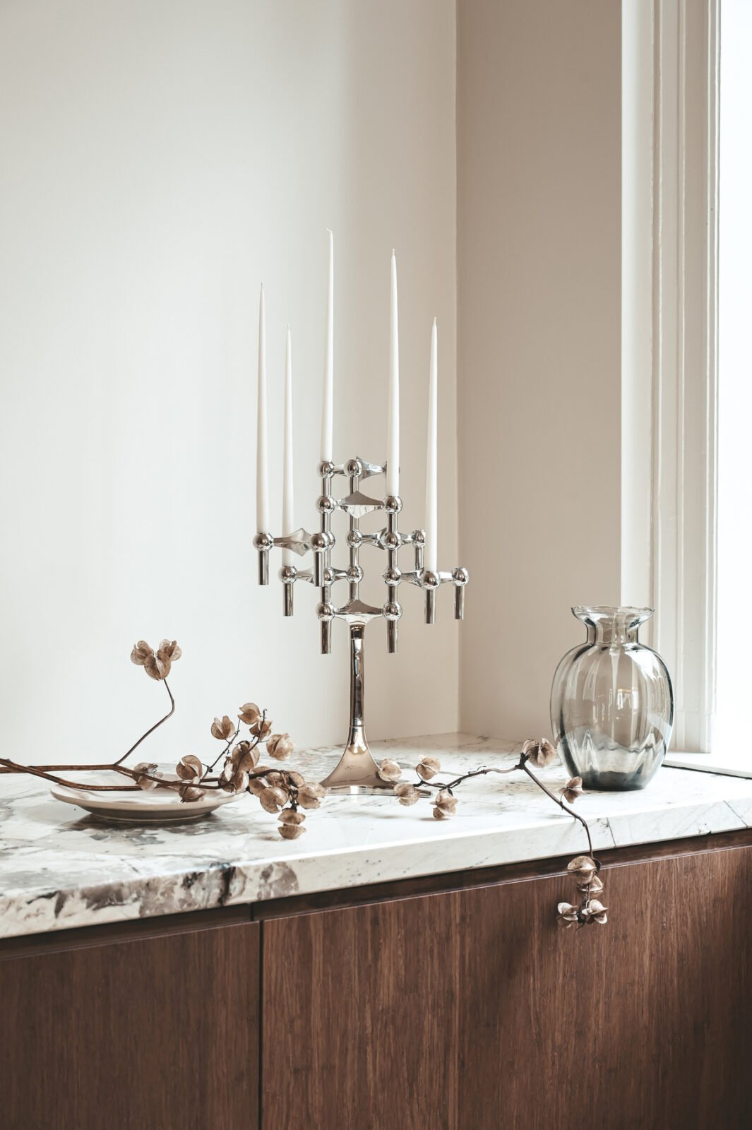 Bougies fines - Blanc - Stoff nagel - Design Contemporain - Maison Caldeira