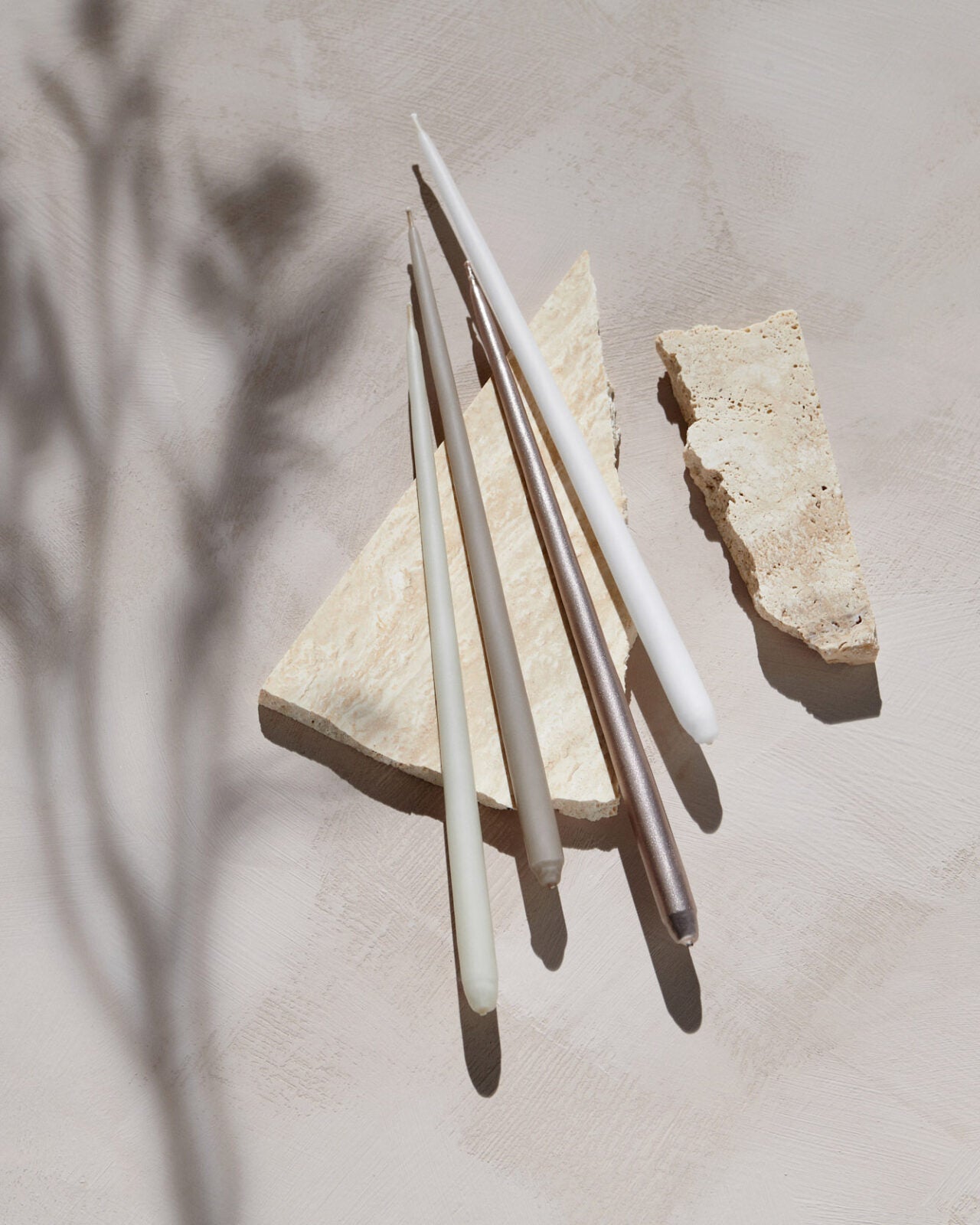 Bougies fines - Blanc - Stoff nagel - Design Contemporain - Maison Caldeira