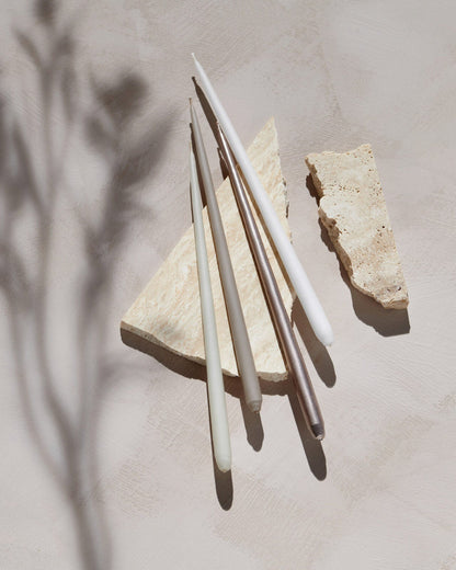 Bougies fines - Blanc - Stoff nagel - Design Contemporain - Maison Caldeira