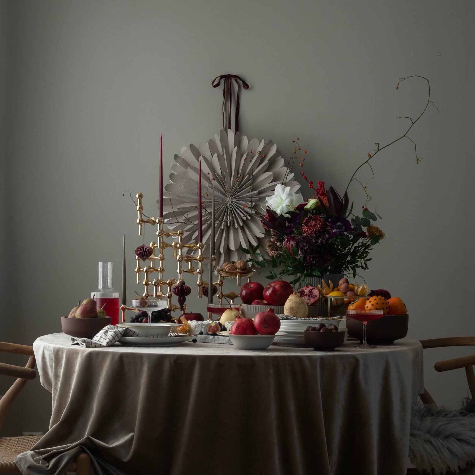 Bougies fines - Burgundy - Stoff nagel - Design Contemporain - Maison Caldeira