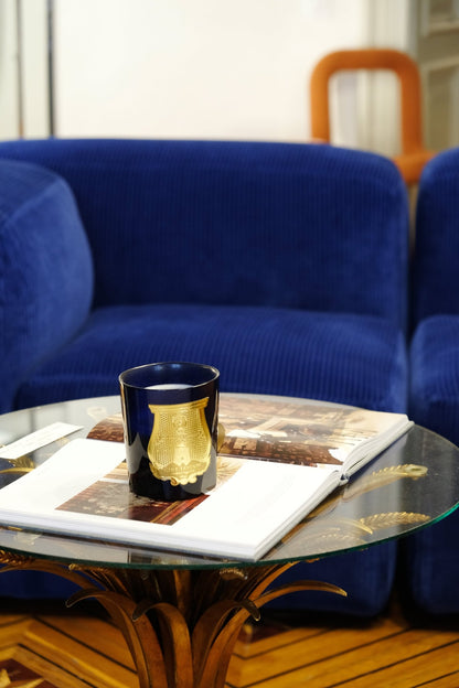 Canapé 2 modules Mura - Velours bleu - Tacchini - Design Italien - Maison Caldeira