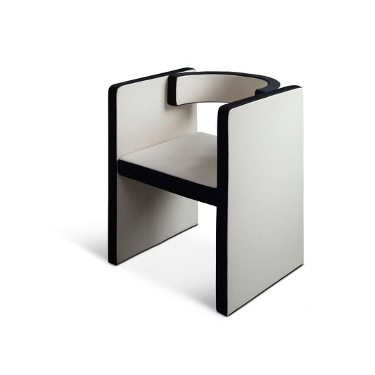 Chaise "Novel" - Blanc et noir - Maison Caldeira