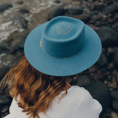 Chapeau en feutre de laine Janis - Bleu Jeans - Van palma - Design Contemporain - Maison Caldeira
