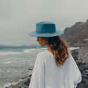 Chapeau à Large Bord En Feutre - Protection Soleil Et Pluie - Taille Unique Réglable, Mentonnière - Pour Plage, Vélo, Randonnée, Jardinage - 4