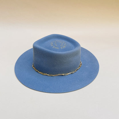 Chapeau en feutre de laine Janis - Bleu Jeans - Van palma - Design Contemporain - Maison Caldeira