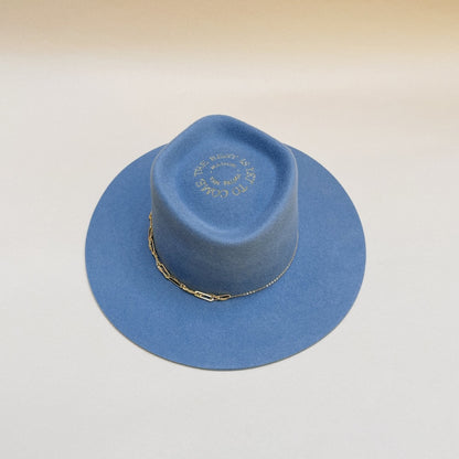 Chapeau en feutre de laine Janis - Bleu Jeans - Van palma - Design Contemporain - Maison Caldeira
