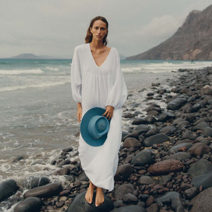 Chapeau en feutre de laine Janis - Bleu Jeans - Van palma - Design Contemporain - Maison Caldeira