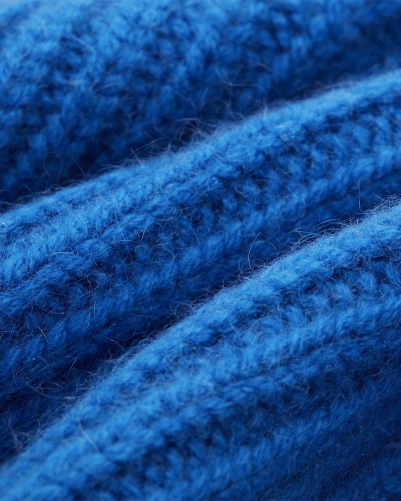 Col 100% cachemire - BLEU ELECTRIQUE - Maison Caldeira