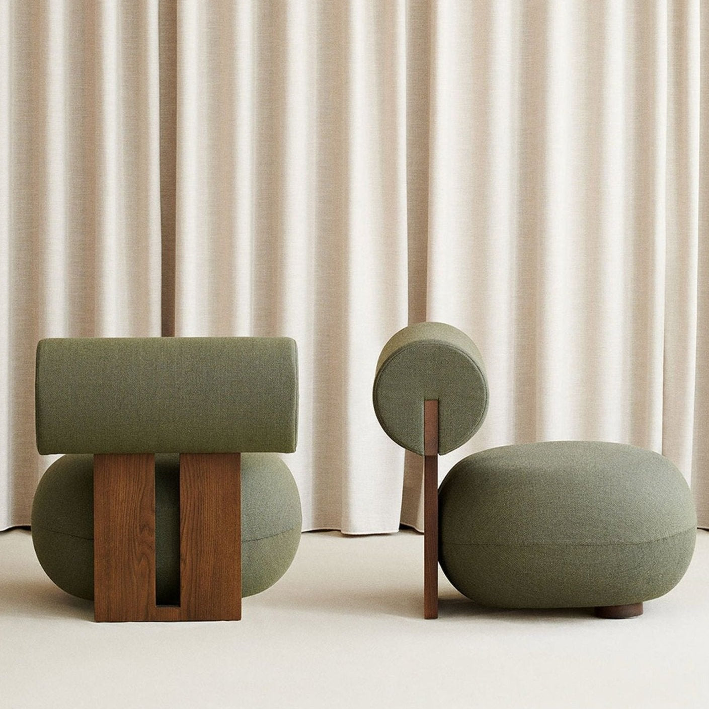 Fauteuil lounge Hippo - Vert - Norr11 - Scandinave - Maison Caldeira
