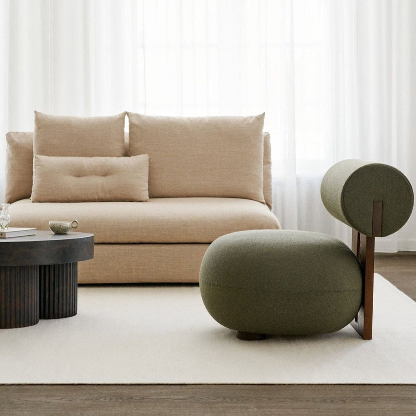Fauteuil lounge Hippo - Vert - Maison Caldeira