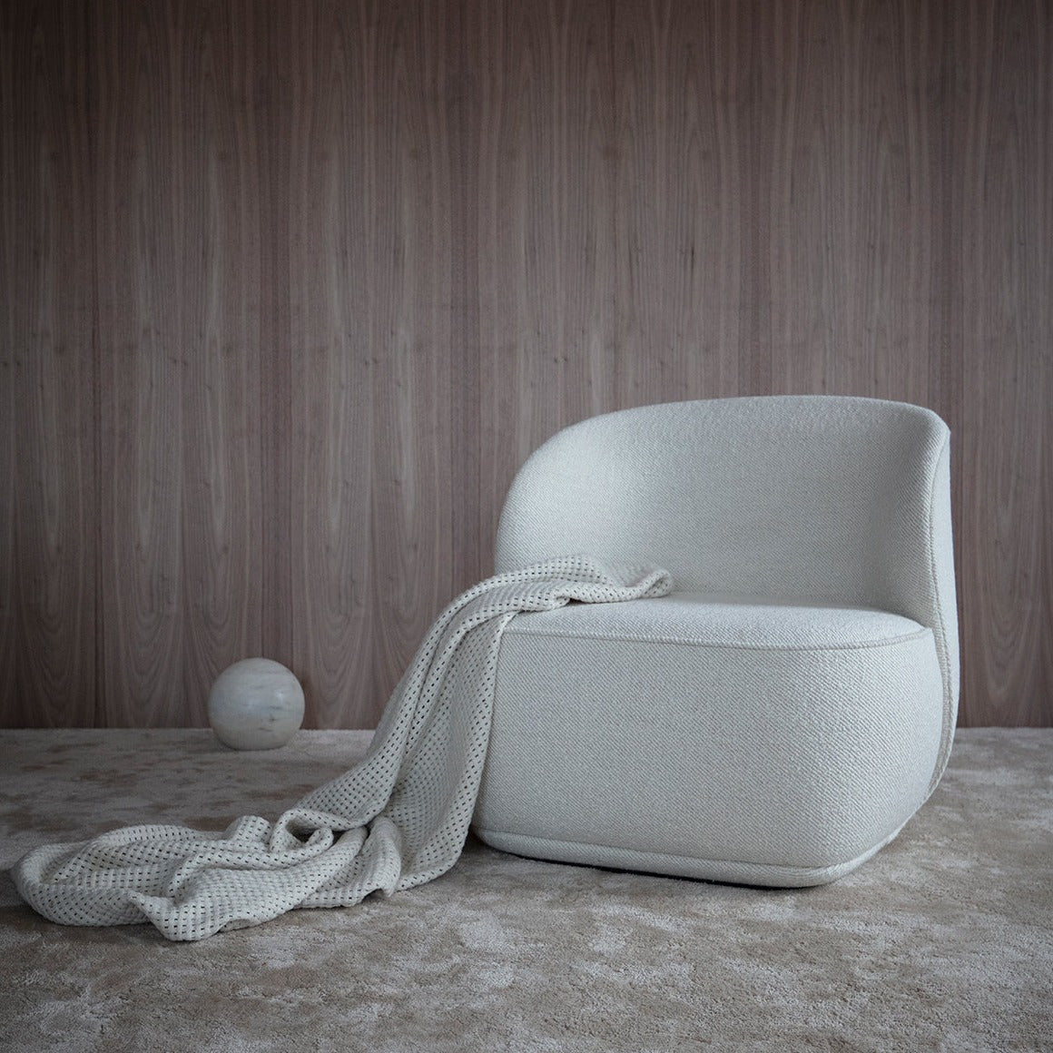 Fauteuil Pipe Lounge - Blanc - Friends and founders - Scandinave - Maison Caldeira