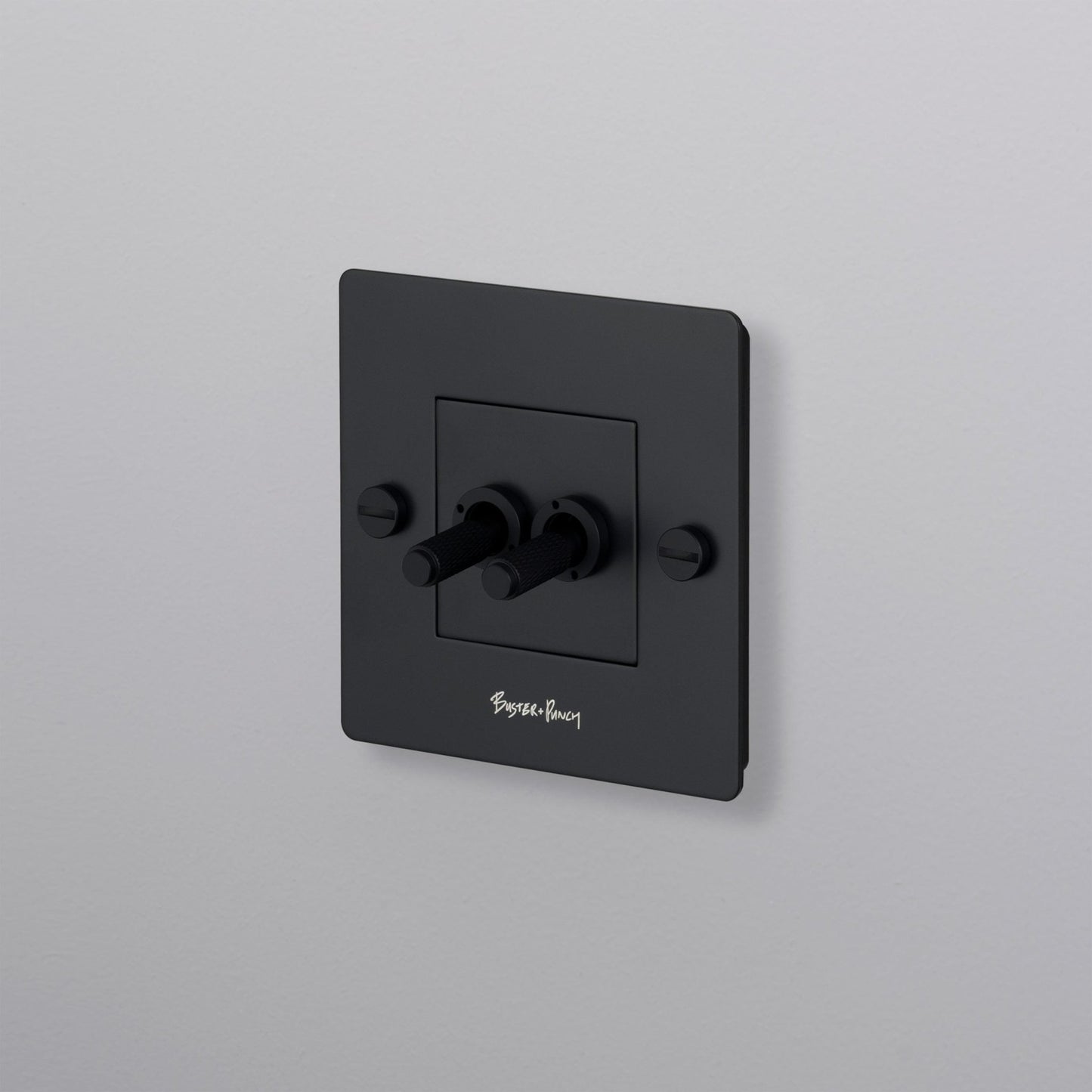 Interrupteur à double bascule 1G / noir - Maison Caldeira