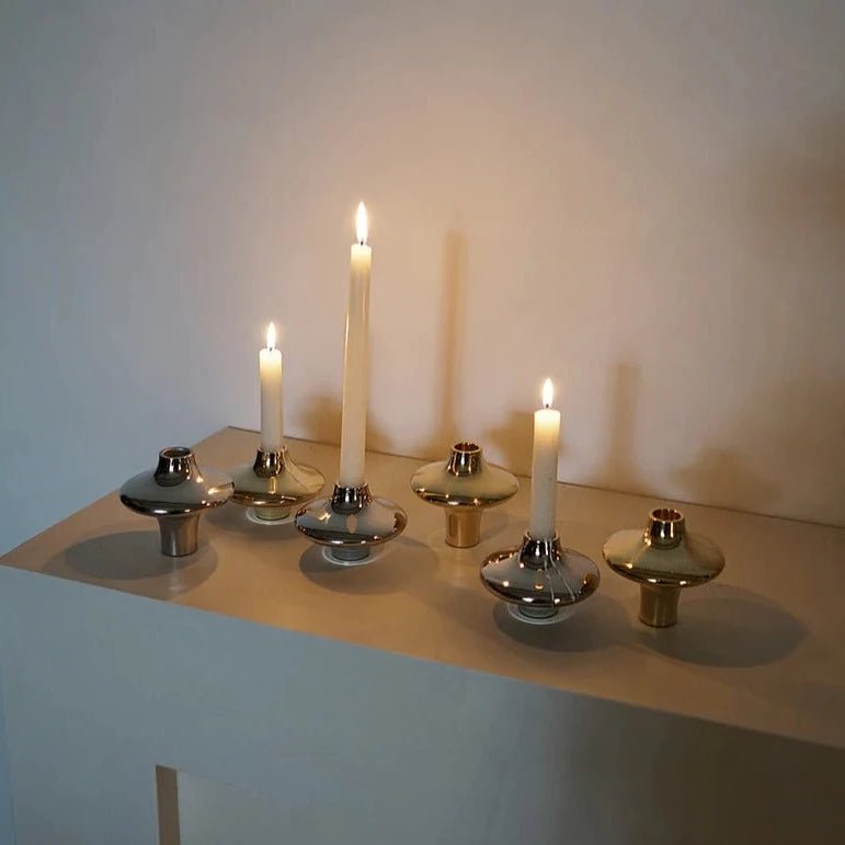 Grand bougeoir Doublet -Argent - Hein studio - Scandinave - Maison Caldeira