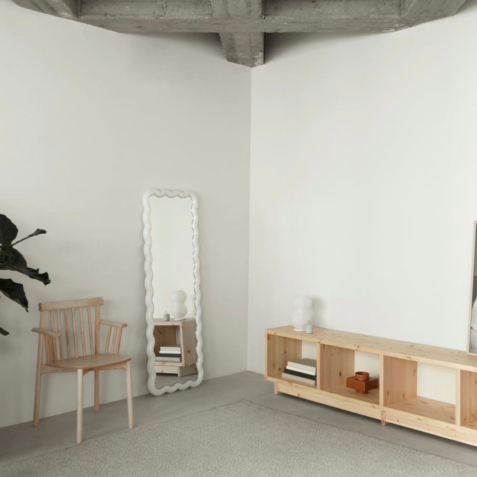 Miroir llu - Blanc - Normann Copenhagen - Scandinave - Maison Caldeira