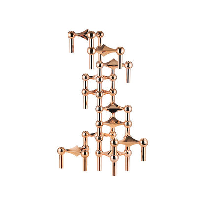 Pack de 3 bougeoirs - Rose gold - Stoff nagel - Design Contemporain - Maison Caldeira