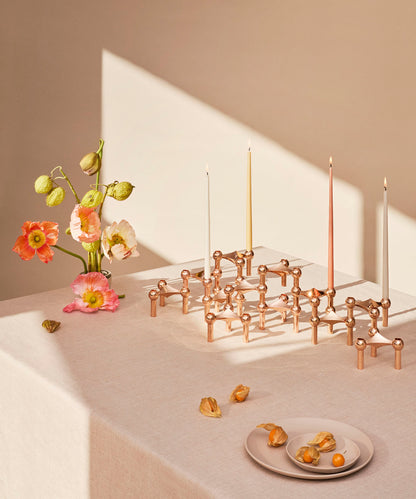Pack de 3 bougeoirs - Rose gold - Stoff nagel - Design Contemporain - Maison Caldeira
