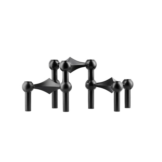 Pack de trois bougeoirs - Noir Mat - Maison Caldeira