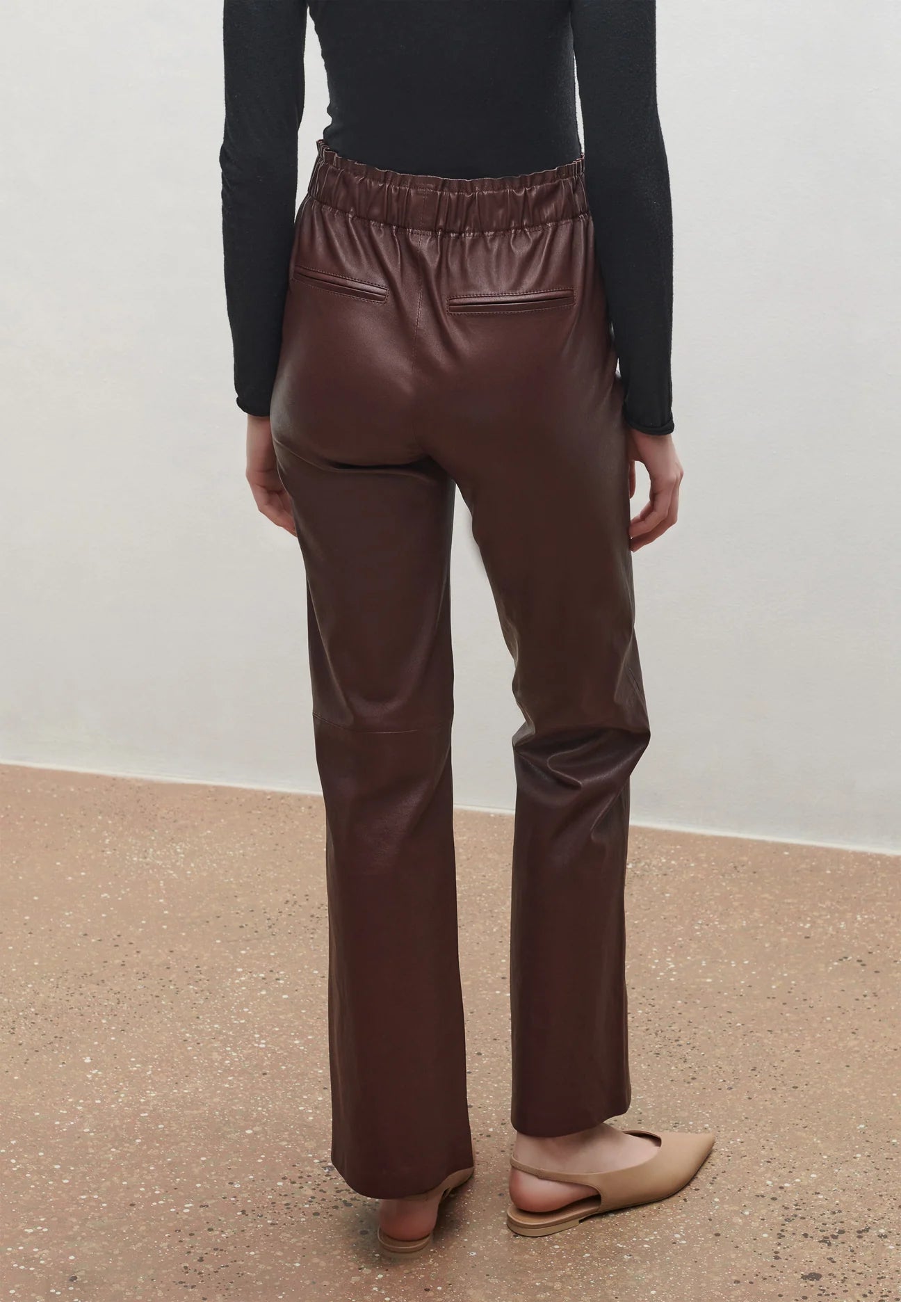 Pantalon stretch en cuir « RIHANNA » - Maison Caldeira