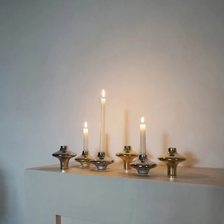 Petit bougeoir Doublet - Or - Hein studio - Scandinave - Maison Caldeira