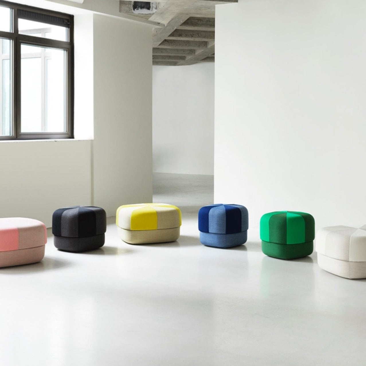 Petit Pouf Circus Duo - Jaune - Normann Copenhagen - Scandinave - Maison Caldeira