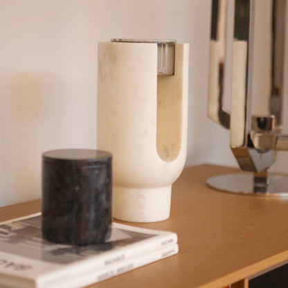 Photophore Lyra - Marbre Calacatta - Ooumm - Design Contemporain - Maison Caldeira