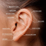 Piercing Double Jeu Poire - Or 18 carats recyclé et diamant - Maison Caldeira