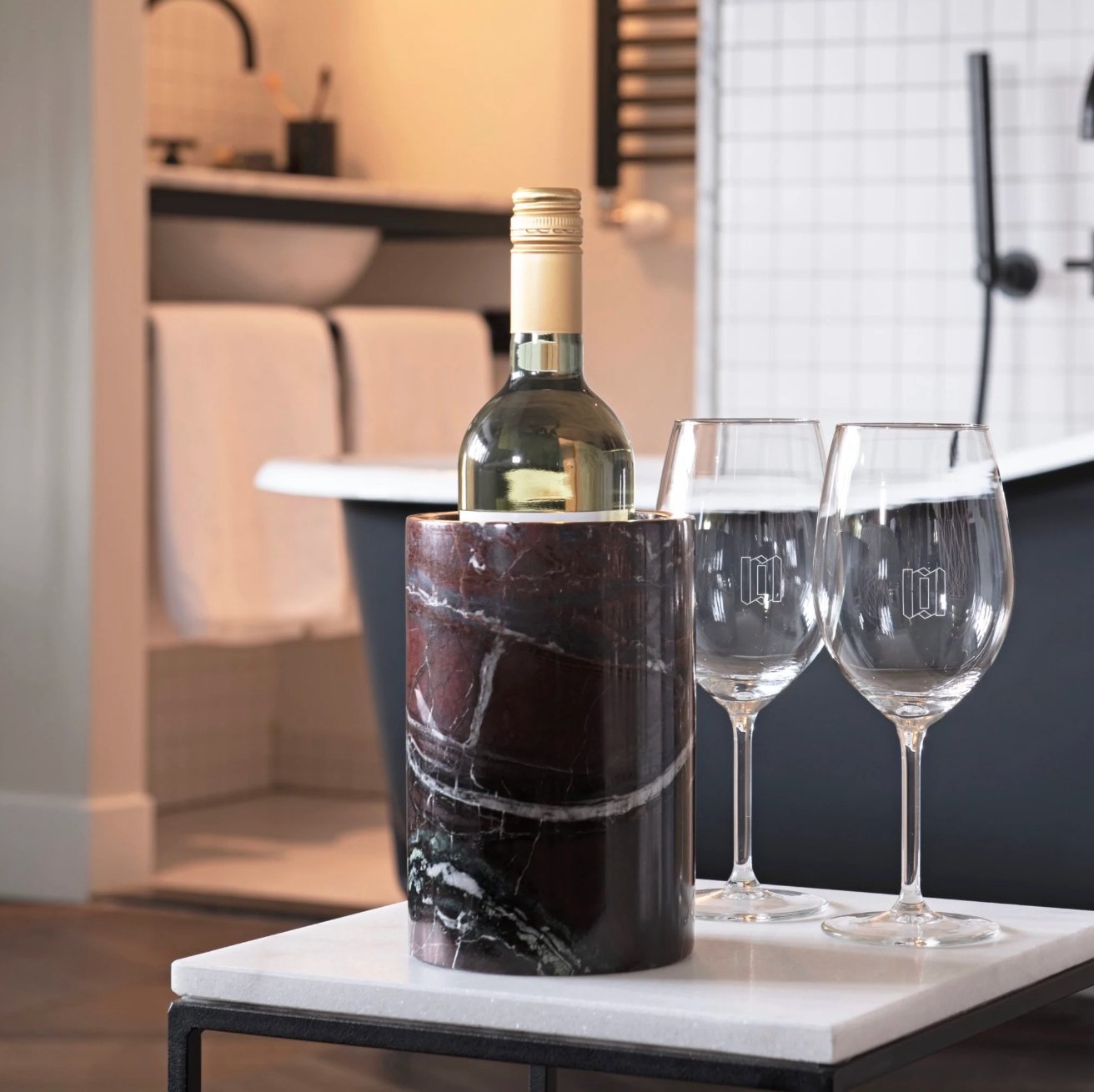 Seau à vin en marbre burgundy - Maison Caldeira