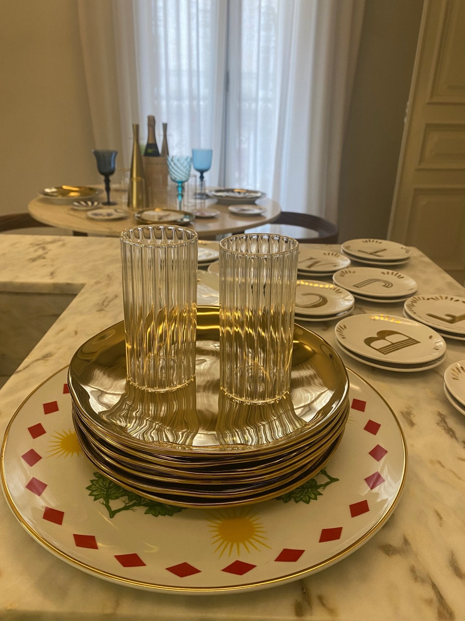 Set de 6 de verres à champagne « Romantic » - Maison Caldeira