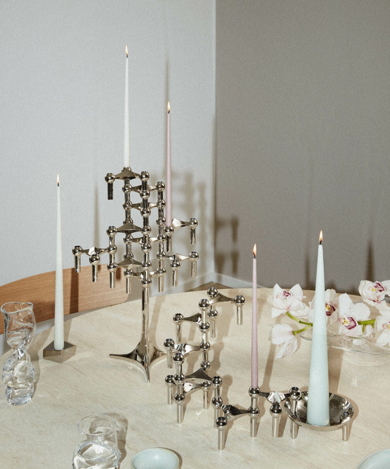 Support sur pied - Chrome - Maison Caldeira