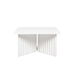Table basse carré en plec - Blanc - Maison Caldeira