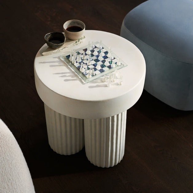 Table d'appoint "Gear" - Craie - Maison Caldeira