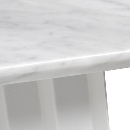 Table d’appoint ronde en plec et marbre - Blanc - Rs Barcelona - Design Contemporain - Maison Caldeira