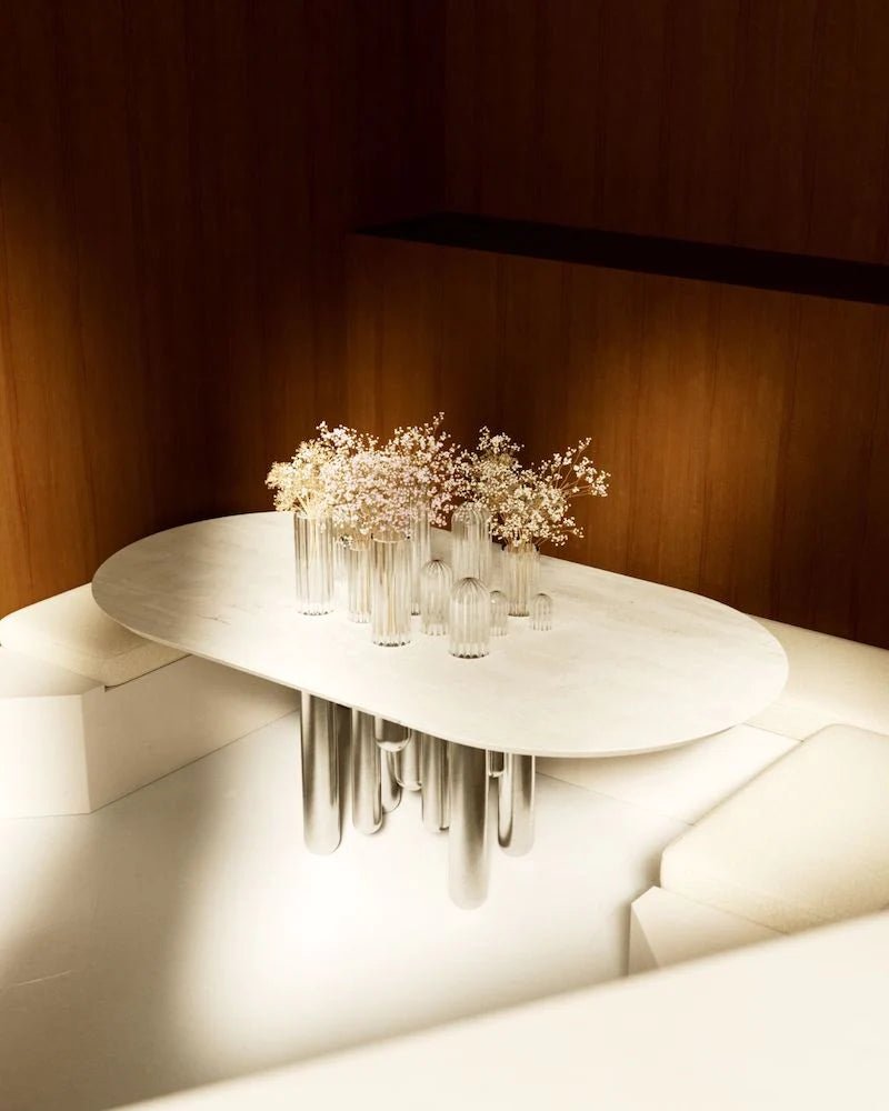 Table d’appoint Cactus Lawrence Laske pour Knoll Studio – bois piqué mid-century modern, silhouette cactus, collection Maison Caldeira