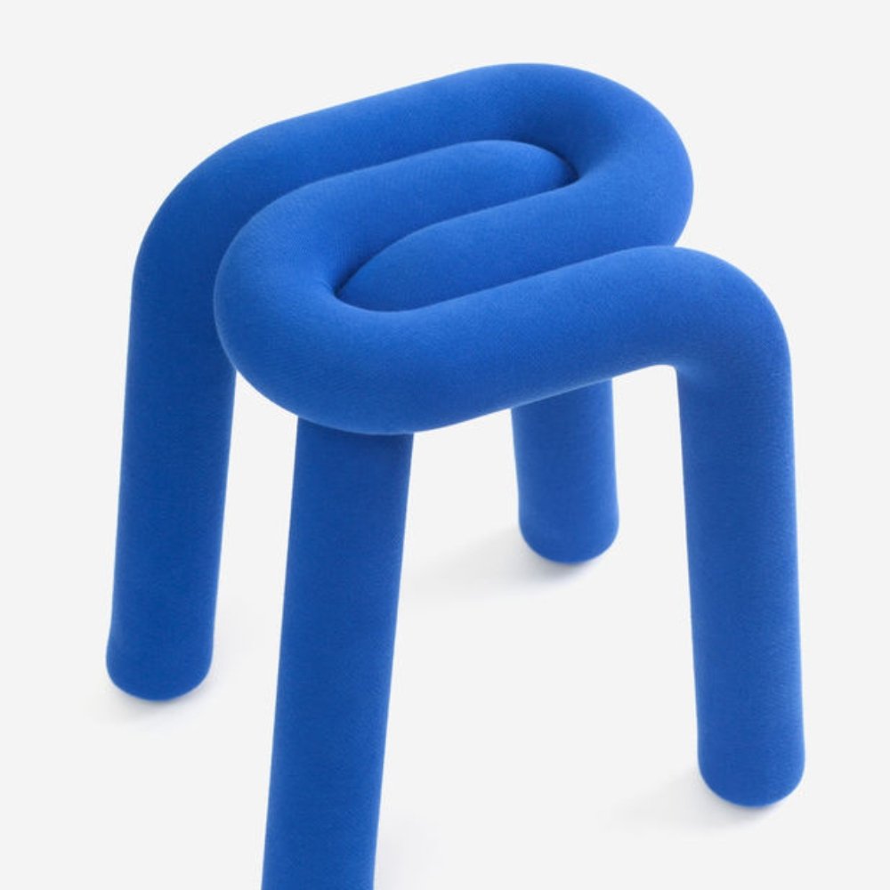 Tabouret cuir bleu - Yatout Home