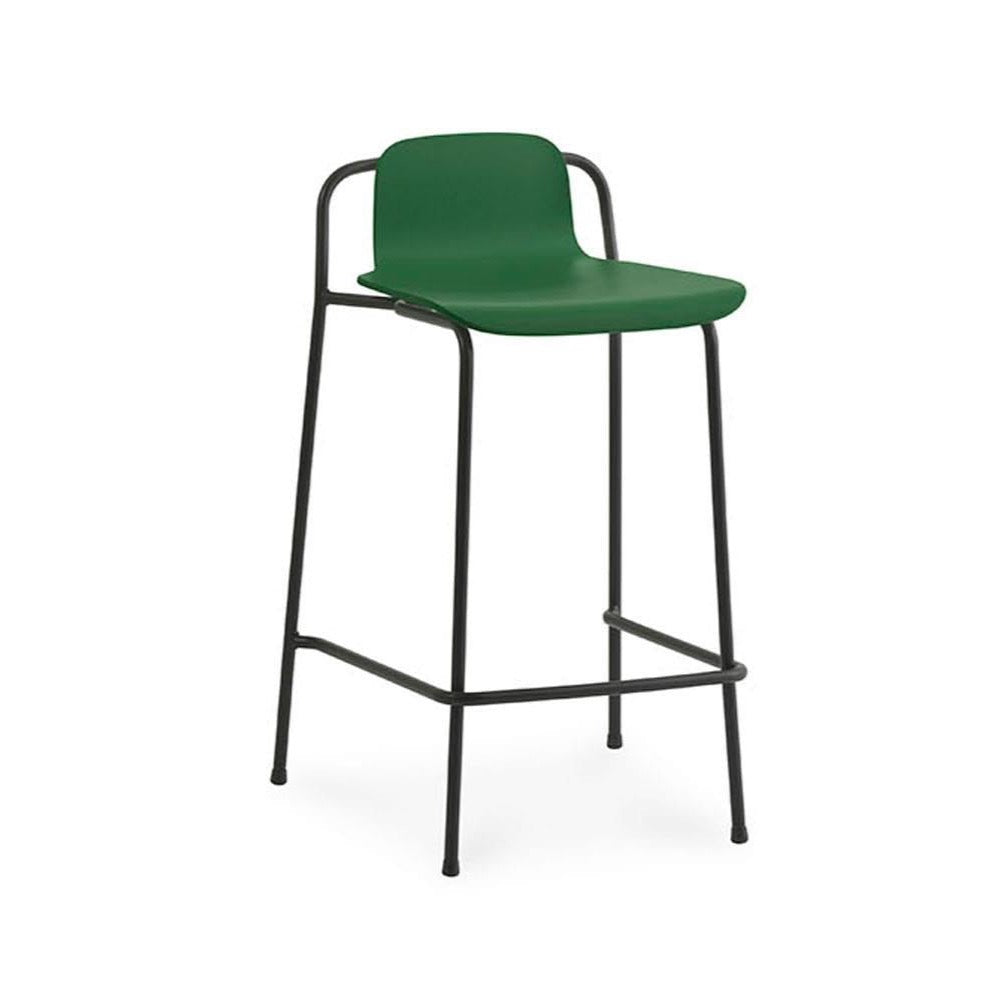 Tabouret de bar "Studio" - Noir et Vert - Maison Caldeira