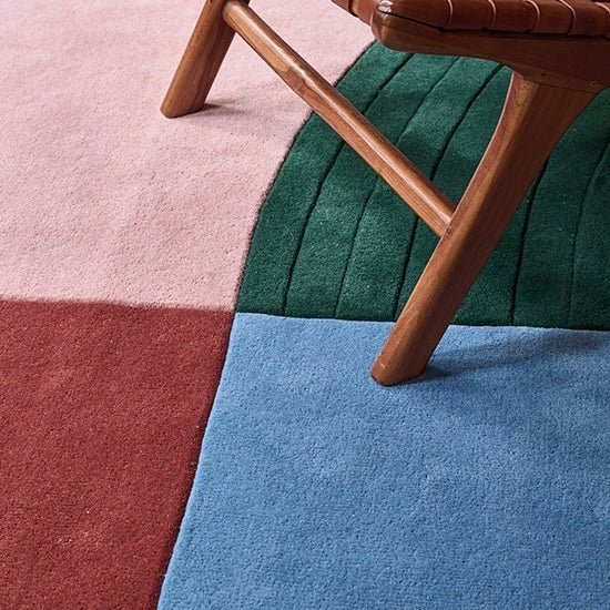 Tapis Follow the trace - Vert - Layered - Scandinave - Maison Caldeira