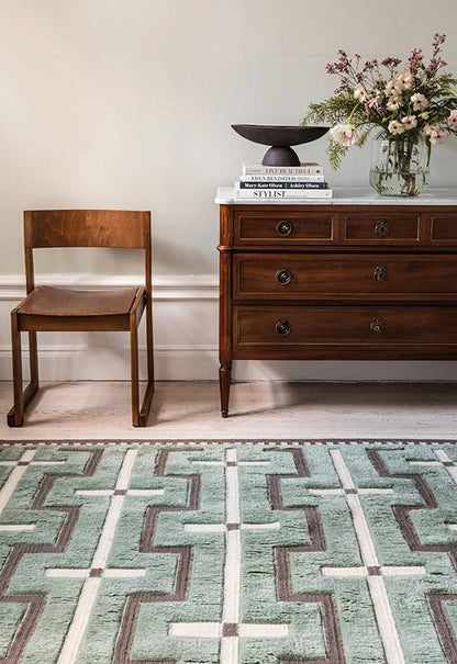 Tapis Johanna- Vert Sauge - Layered - Scandinave - Maison Caldeira