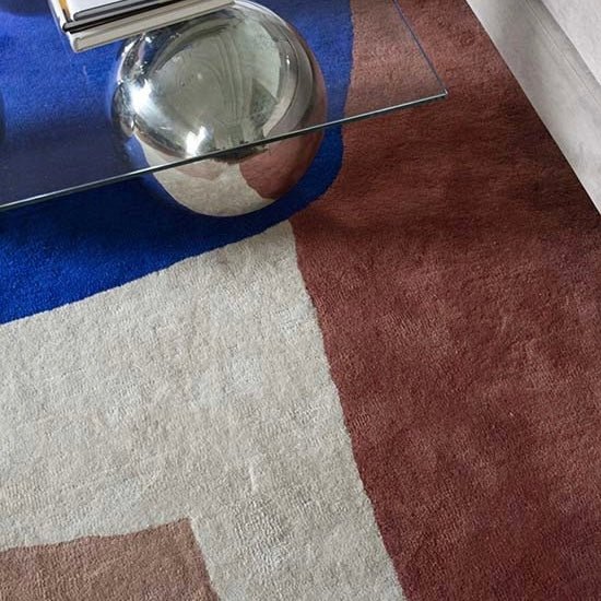 Tapis Scandi - Bleu - Layered - Scandinave - Maison Caldeira