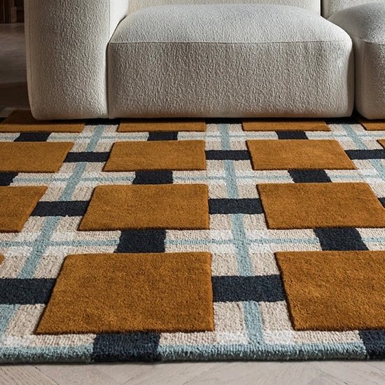 Tapis Ochre Fields - Evelina Kroon - Layered - Scandinave - Maison Caldeira