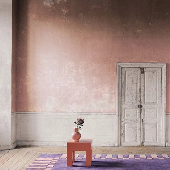 Tapis " Telkan cadre" Saumon - Maison Caldeira